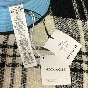 Coach black & blue nylon padded reversible bucket hat Coach | Accessories | Coach Black Blue Nylon Padded  main image 2